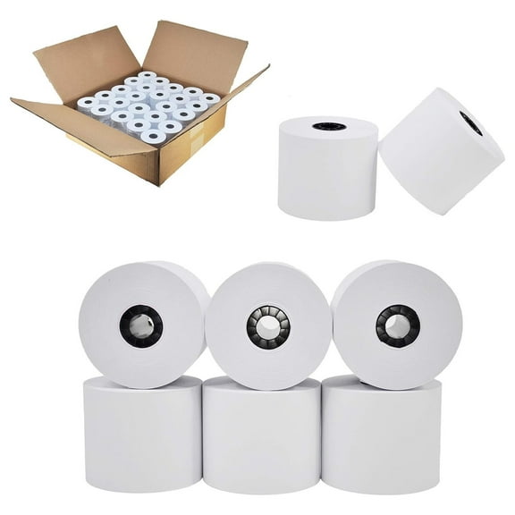 44mm Thermal Paper Rolls Width 1 3/4" x 230’ Feet [50 Rolls - 48gsm] - 7/16" Cash Register Paper for XE-A506, XE-A505, XE-A41S, ER-A410, ER-A420, ER-A450T from Exlonjet