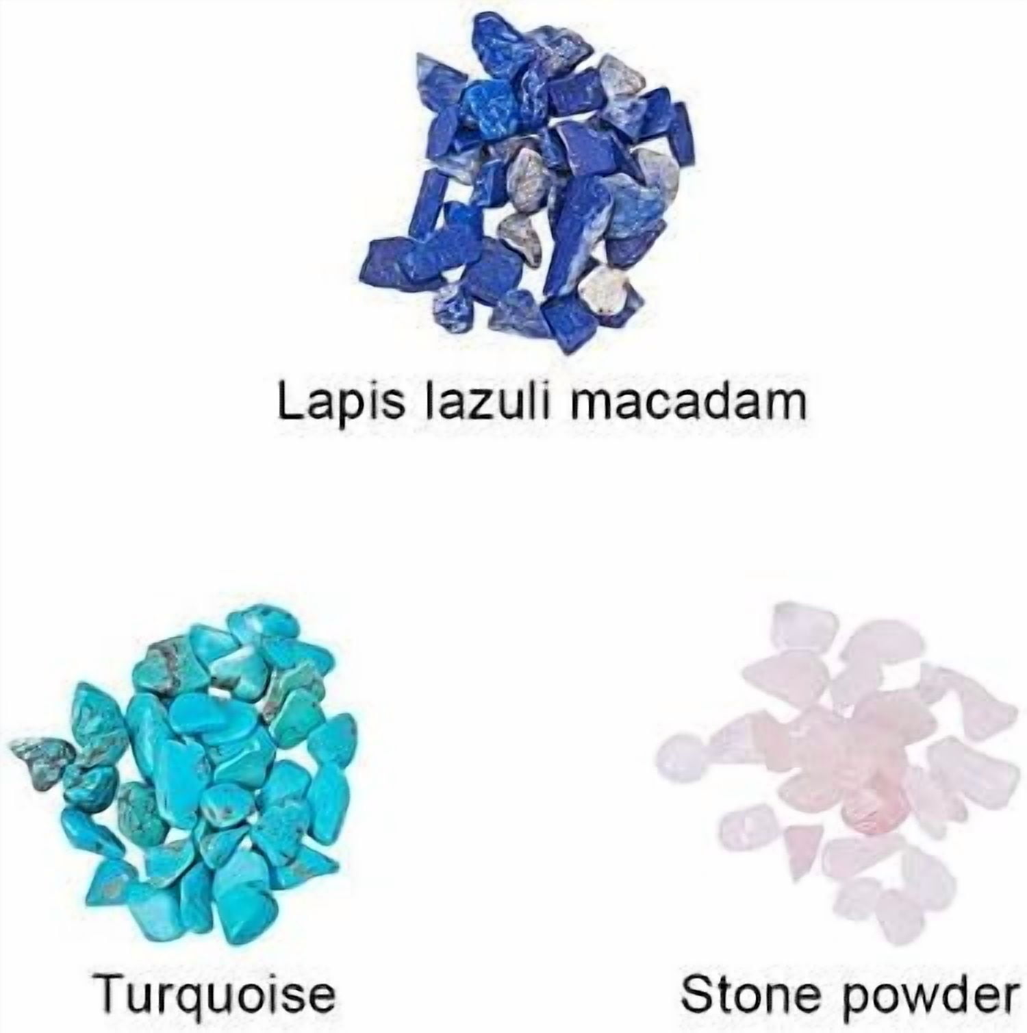 1 Box Tumbled Chip Gemstone Beads Crushed Pieces Undrilled Stone for Jewelry Making Natural Amethyst Natural Lazuli and Natural Turquoise Colorful DIY