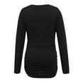 thumbnail image 5 of V Neck Long Sleeve Pregnancy Tops Shirts Maternity Clothes for Women 3-Pack, 5 of 6