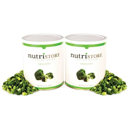 Freeze Dried Broccoli by Nutristore | Pack of 2 | 11.28 Total oz | Amazing Taste | Healthy Snack | Survival