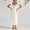 White, variant on Women's Casual Dress Ladies Summer French Style Split Solid Color Slim Comfortable Print Dress White S