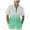 Green, variant on Mens Gradient Linen Shirts Casual Button Down Short Sleeve Beach Summer Shirts