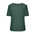 thumbnail image 3 of QLEICOM Women's V Neck Lace Crochet Tunic Tops, Flowy Casual Blouses Shirts, Casual Loose Tunic Short Sleeve Swiss Tops, Tees & Blouses Fit S-XXL, Gifts for Mom, 3 of 4