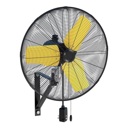 24 Inch Outdoor Oscillating Wall Fan, High Velocity 3-Speed Waterproof Professional Outdoor Fan, 9000 CFM, for Patio, Commercial, Garage