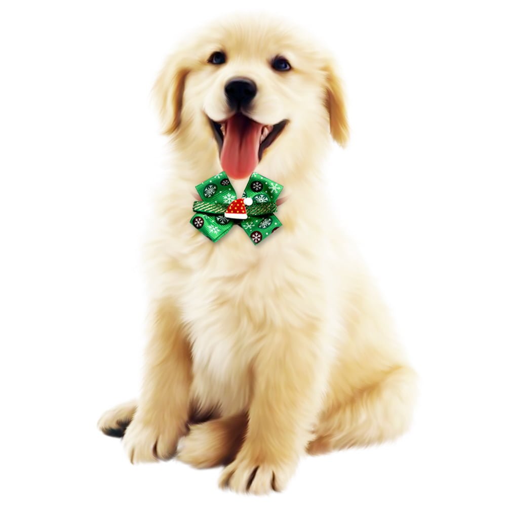 Colorful Christmas Tree Dog Bow Tie Puppy Bow Tie Pet Bow Ties Dog Accessories Collar Bow Holiday Dog Bow Tie Cat Bow Ties