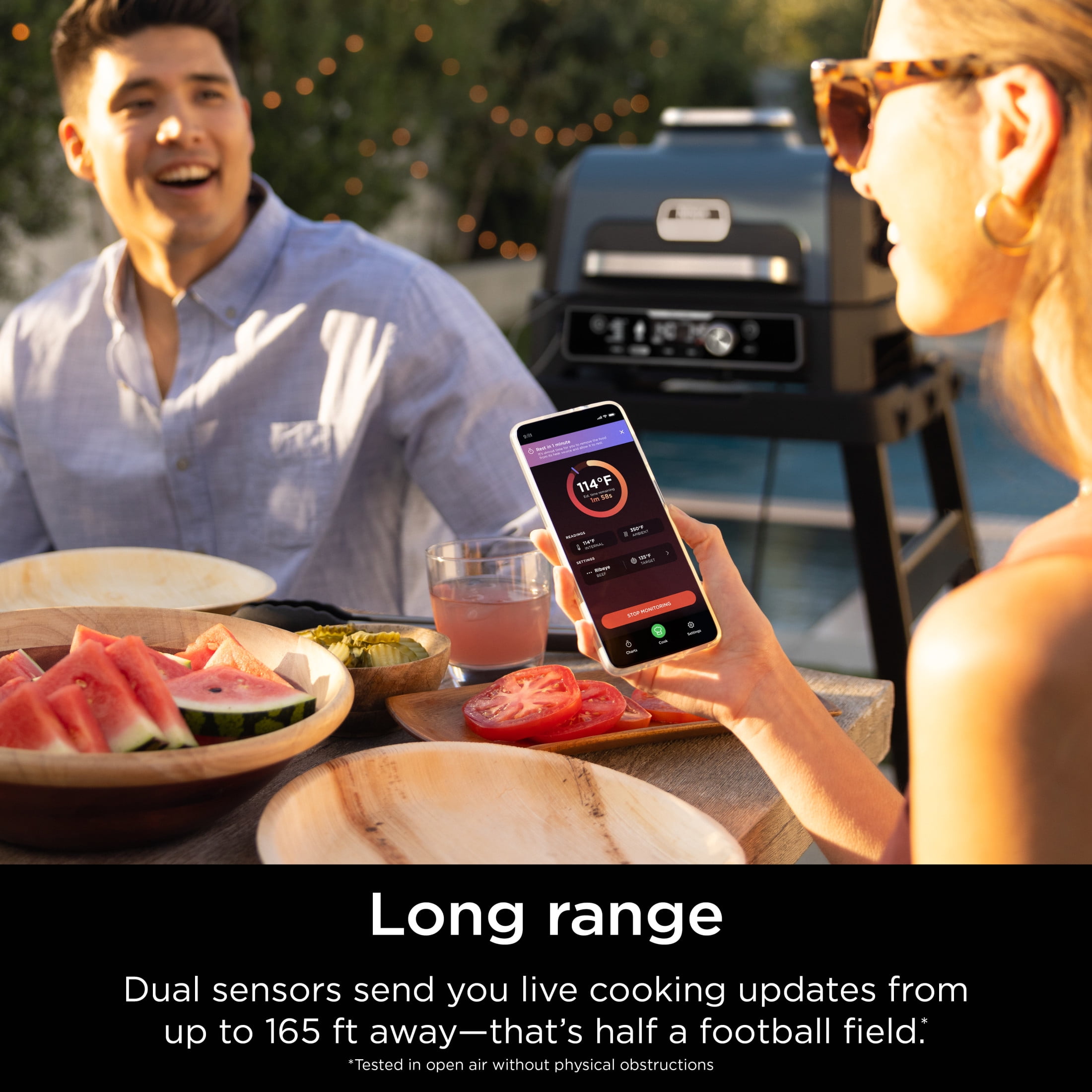 Ninja ProChef Wireless Meat Thermometer Indoor & Outdoor, extended battery life, bluetooth, waterproof, WP100