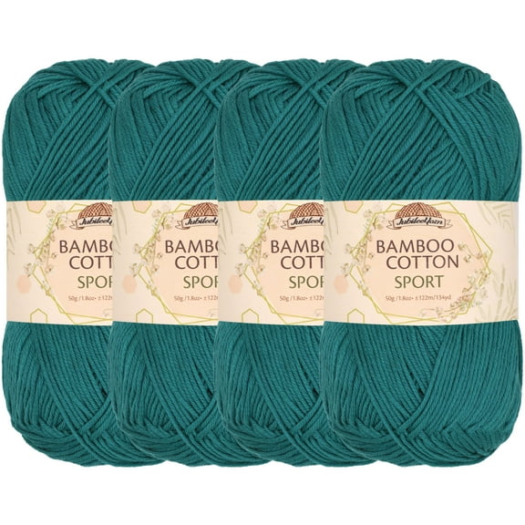 JubileeYarn Bamboo Cotton Sport Yarn - Frozen Tidepool - 4 Skeins