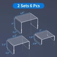 thumbnail image 2 of NIUBEE Acrylic Display Risers Stand 2 Sets,3 Steps Clear Riser Shelf Showcase for Amiibo Funko POP Figures -3"x3"x4", 2 of 7
