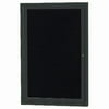 Aarco Products OADC2418IBK 1-Door Illuminated Enclosed Directory Cabinet - Black