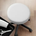 thumbnail image 6 of Saloniture 2-Pack Round Stool Seat Cover, 17-1/2 Inch Waterproof Slipcover for Swivel Chair or Barstool - White, 6 of 7