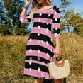 thumbnail image 4 of Pink And Black Polka Dot Stripes-1 Dress Summer Dresses Woman Street Style Big Size Casual Dress, 4 of 9