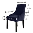 thumbnail image 3 of Chair Cover Velvet Chair Slipcovers Removable Washable Soft Dining Chair, 3 of 8
