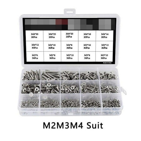 

460pcs M2M3M4 cross head screws