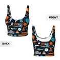 thumbnail image 5 of Fotbe Creative Transport Pattern Womens' Sports Bra Longline Wirefree Padded with Medium Support Sports Moisture-Wicking Workou Vest,Tank Top-Large, 5 of 7