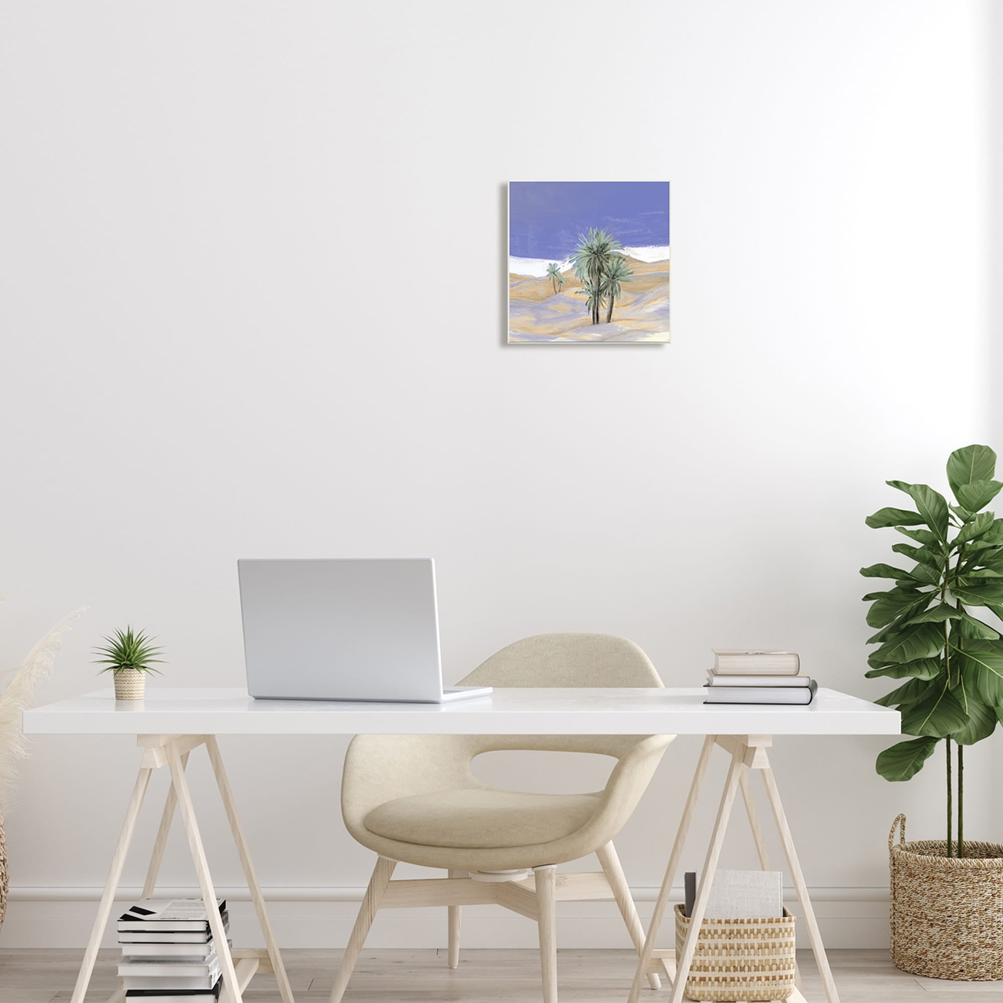 Stupell Industries Desolate Desert Sand Palm Trees Blue Sky , 12 x 12, Design by Patricia Pinto