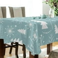 thumbnail image 3 of Dreamtimes Christmas Tree Tablecloth 60"x108", Waterproof Washable Polyester Square Table Cover, Durable Tablecloth for Kitchen Dining Table Party Decor, 3 of 7