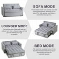 thumbnail image 5 of Velvet 3-Speed Convertible Modern Pull-Out Sofa Bed, Gray, 5 of 5