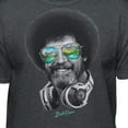 thumbnail image 2 of Teelocity Bob Ross Headphones & Shades Charcoal Heather Short Sleeve Graphic Tee, 2 of 4