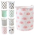 thumbnail image 3 of Dalazy Portable Double Washing Laundry Basket Tank Storage Bin Handle Closet Toy Box Container Cylinder Organizer, 3 of 9