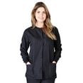 thumbnail image 4 of M&M SCRUBS Women's Scrub Jacket Warm Up Lightweight Medical Scrub Jacket - Pack of 3 Set (Black, X-Large), 4 of 6