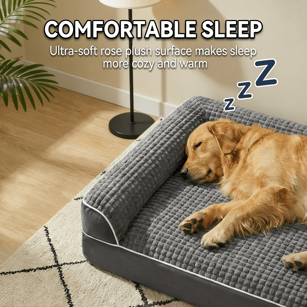 WNPETHOME Dog Beds for Large Dogs, Orthopedic Dog Bed for Medium Large Dogs,Big Waterproof Couch Dog Pet Bed with Removable Washable Cover