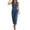 Blue, variant on Women’s Sleeveless Zipper Jumpsuits Turn down Collar High Waisted Long Harem Pants Casual Work Romper Solid Color Simple Stylish Straight Leg Jumpsuit with Pockets Black S