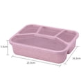 thumbnail image 2 of Skegnu Under $10 Lunch Box Reusable 4-Compartment Plastic Divided Food Storage Container Boxes Lunch Box for Women, 2 of 7