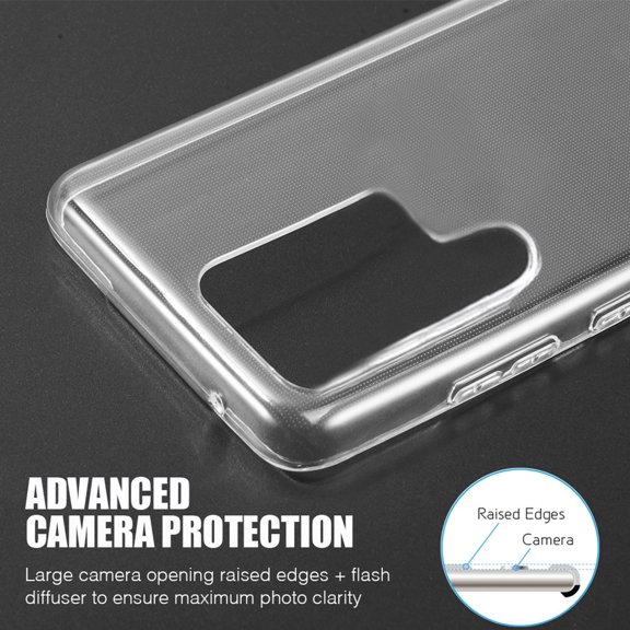 For Samsung Galaxy S23 Ultra Crystal Clear Transparent TPU Flexible Rubber Silicone Ultra Thin Slim Gel Soft Skin Case Cover fit Galaxy S23 Ultra - Clear