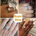 thumbnail image 2 of SFTING Wedding Ring Sets His and Hers 4Pcs 925 Sterling Silver 5A CZ Engagaement Ring Set Couple Wedding Rings Size 10&7, 2 of 9