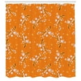 thumbnail image 3 of Ambesonne Floral Shower Curtain, Cherry Tree Blossoms, 69"Wx84"L, Orange White Brown, 3 of 3