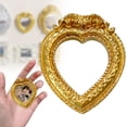 thumbnail image 2 of Mini Picture Frame, 1.77X1.46" Vintage Resin Photo Frame, Ornate Tiny Photo Holder, Antique Style Display Frame, DIY Craft Accessory, Jewelry Showcase Prop, Desktop Decor Ornament, Hanging Art Decor, 2 of 2