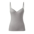 thumbnail image 5 of Shelf Bra Camisoles Adjustable Spaghetti Strap Tank Tops Basic Layer 2 Lane Top Camisoles Women Slim Women Berry Top Women 3x plus Top Shirt Women Tops Neck Active Tops for Women Compression, 5 of 8