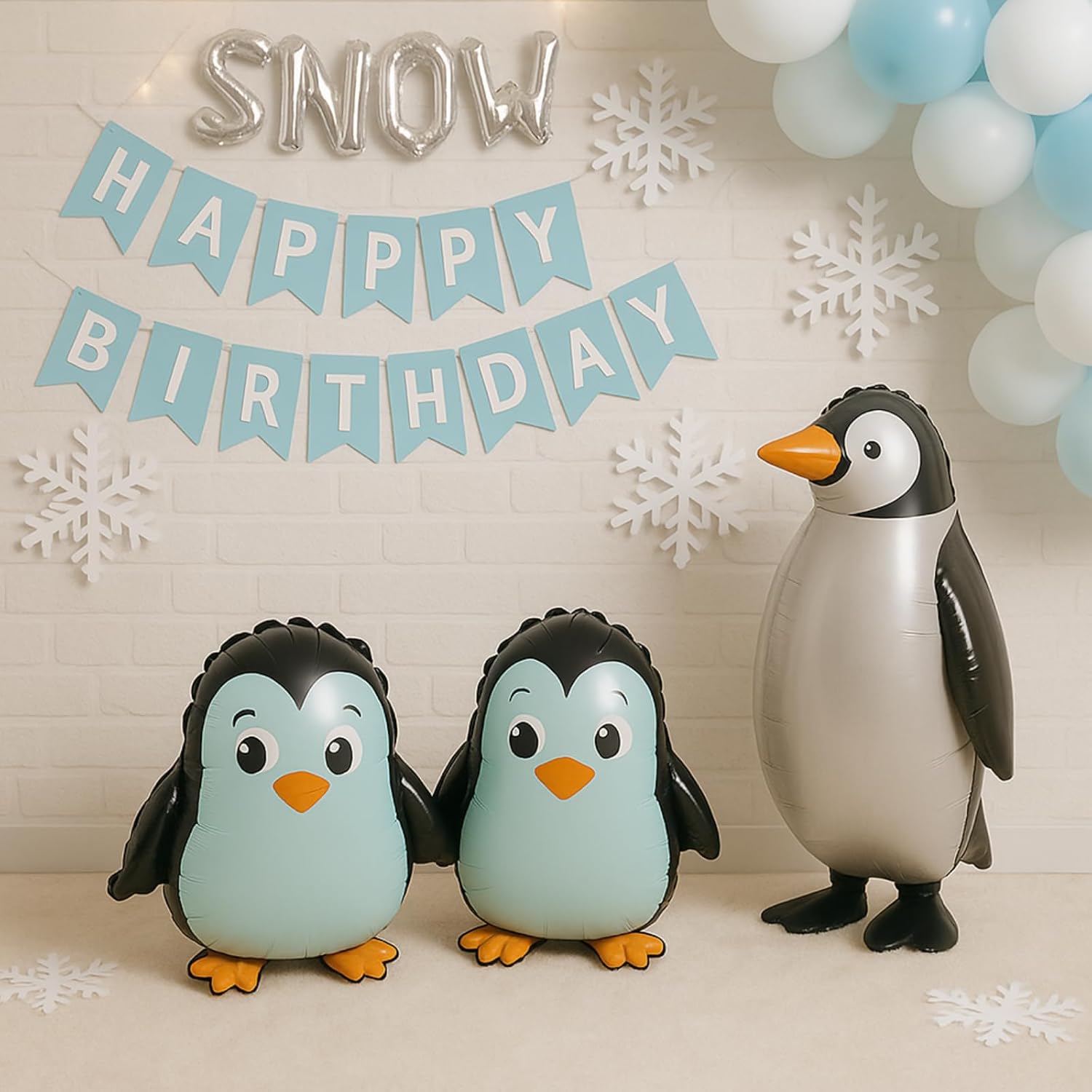 14 Pieces Penguin Balloons Jumbo Walking Penguin Foil Balloon for Birthday Party Favor Wedding Supplies