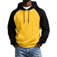 thumbnail image 5 of HAJWOH Mens Hoodies Pullover Lightweight Block Color Sweatshirts Casual Long Sleeve Shirts Drawstring with Pocket, 5 of 5