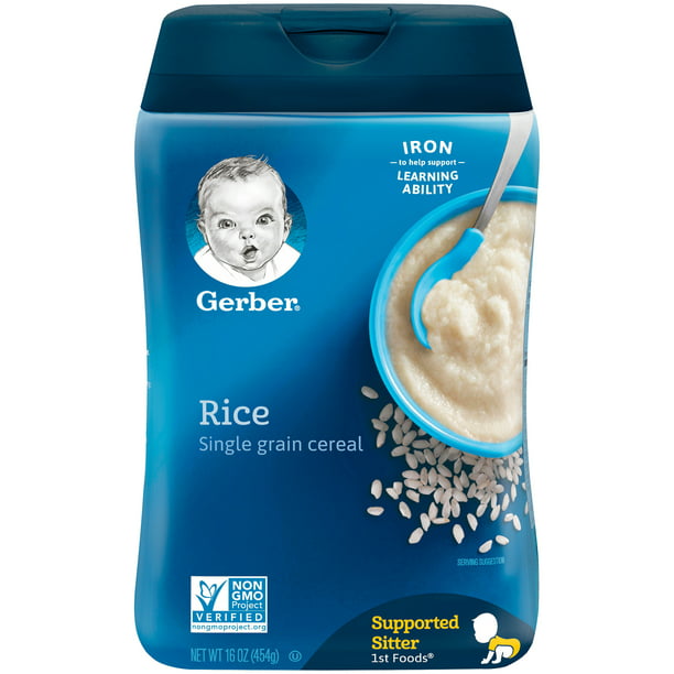 Gerber Single-Grain Rice Baby Cereal, 16 oz. - Walmart.com - Walmart.com