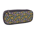 thumbnail image 2 of Lsque Colorful Sunflowers Printed Big Capacity PU Leather Pencil Case Large Pencil Pouch Stationery Pen Bag Pencil Holder for Teen, 2 of 6