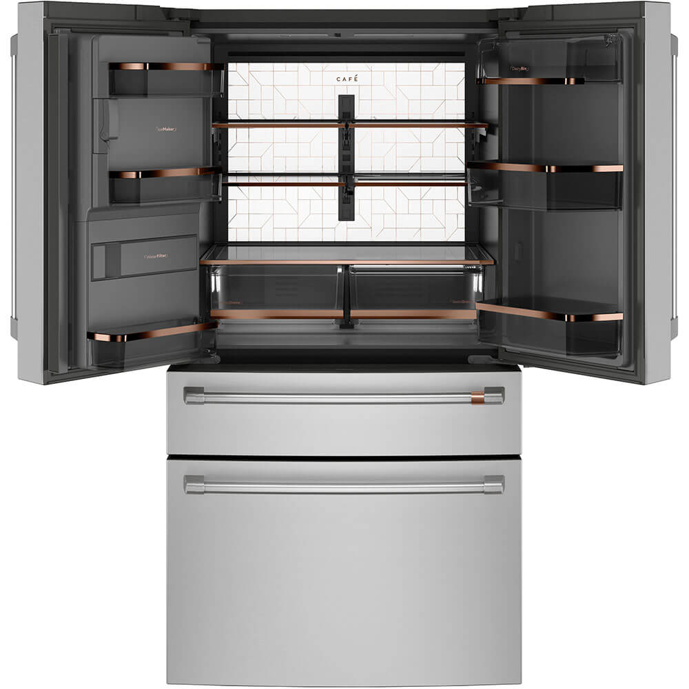 Cafe CXE22DP2PS1 22.3 Cu. Ft. Stainless French Door Counter Depth Smart Refrigerator
