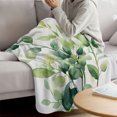 thumbnail image 6 of Flannel Throw Blanket for Couch Sofa Bed, Spring Green Leaves Soft Cozy Warm Fuzzy Blanket 30x40in, 6 of 9