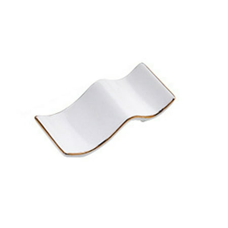 

1 Pcs Ceramic Chopsticks Rest Stand Nordic Style Sticks Holder Fork Stand Spoon Tableware Holder (W Type)