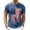 Blue Red White Flag, variant on Mens Cotton Muscle T Shirt Crew Neck Slim Fit Gym Training Workout T Shirt
