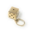thumbnail image 4 of Ioka-14K Yellow Solid Gold Dice Charm Pendant with 0.6mm Box Chain Necklace - 22", 4 of 5