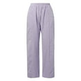 thumbnail image 3 of WILLBEST Pantalones Casuales para Mujer: Pantalones Holgados de Cintura Alta con Bolsillos y Cordones, con Diseño de Patchwork a Rayas, para Uso Diario y Relax. Chica, 3 of 4