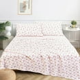 thumbnail image 2 of Sleepdown 100% Cotton Twin Size Bed Sheets Set with Deep Pockets, Cozy Percale sheets with Elastic Fitted Sheet Set Ultra Soft Cooling Sheets - 3 Piece Bedding and Pillowcase set, Floral Sheets Twin, 2 of 8