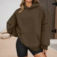thumbnail image 2 of Hoodie for Women Coffee Oversized Hoodies Woman Long Sleeve Women's Hoodies Pullover Women's Fashion Hoodies & Sweatshirts S, 2 of 6