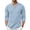 Sky Blue, variant on Awwp Men's Linen Cotton Shirt 3/4 Sleeve Stand Collar Casual Button down Shirts with Pocket Breathable Summer Shirts 8 Colors Available Vacation Beach Shirt Beige Size: L