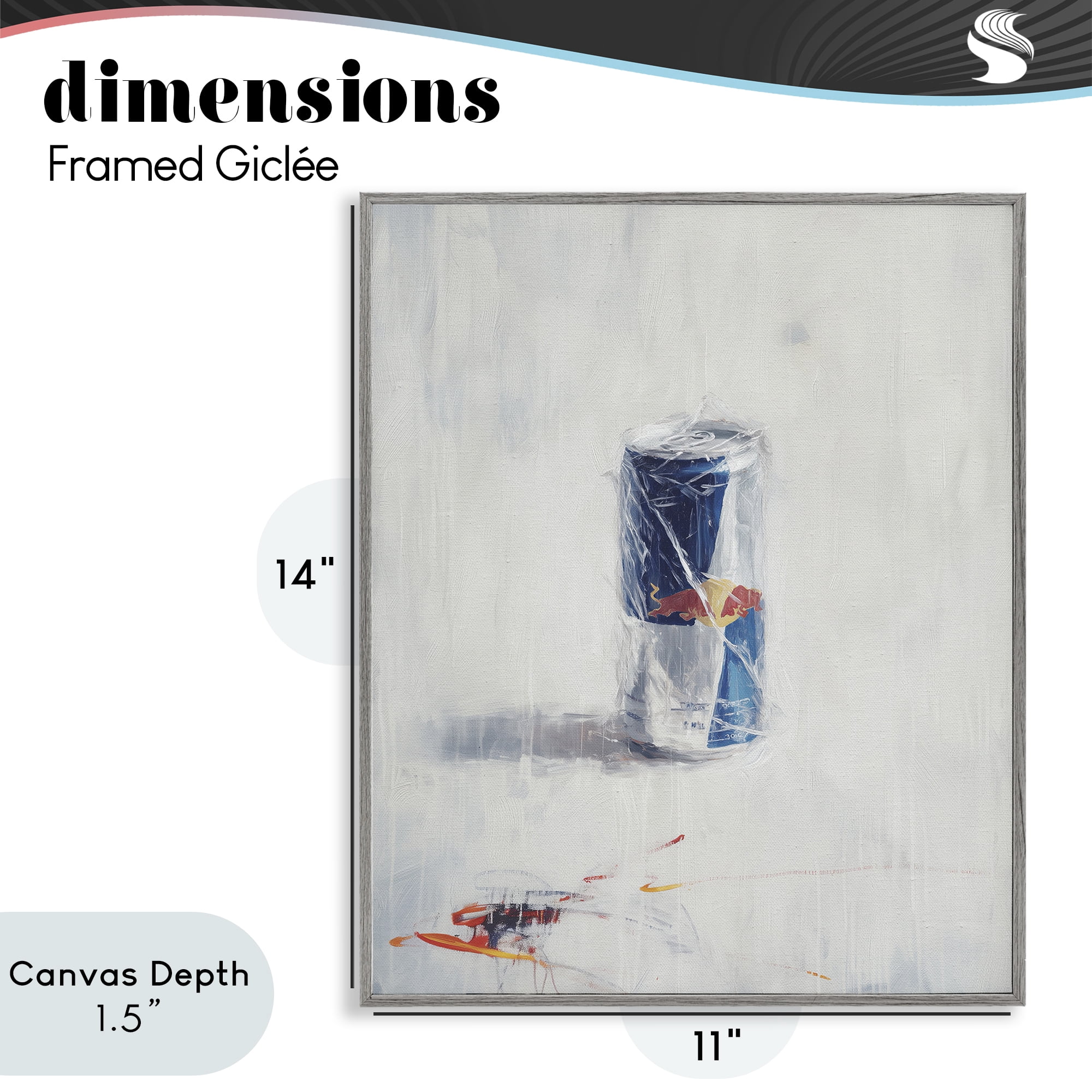 Stupell Industries Creative Energy Drink Gray Framed Giclee Art, design by Svetlana Aleynikova