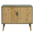 thumbnail image 6 of DecMode 39" x 34" Brown Wood 1 Shelf and 2 Doors Cabinet, 1-Piece, 6 of 12