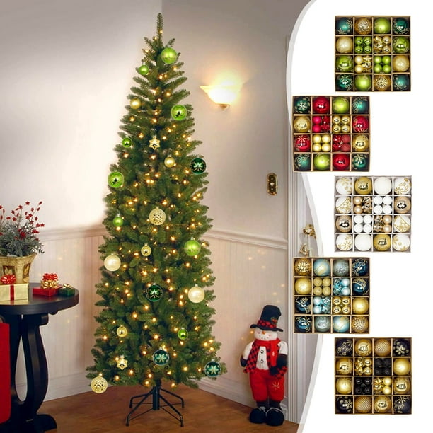 Fiudx Liquidación De Decoración Del Hogar 44 Uds Bolas Colgantes De Navidad Coloridas-Adornos De Bolas A Prueba De Navidad Para Suministros De Árbol De Navidad De Fiesta Ofertas Y Liquidación