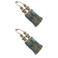 thumbnail image 4 of Baohd 2pcs Haut Pompon de Rideau Facile à et Excellent Décor pour une Large Application Rideaux de Polyester Tiebacks Suspendus Haut Bleu Clair 2Set, 4 of 6