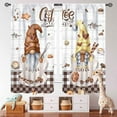 thumbnail image 5 of Coffee Kitchen Curtains,Rustic Farmhouse Vintage Funny Gnomes Coffee Rod Pocket Window Treatments for Cafe Bar Living Room Drapes Decor,84X63 Inch, 5 of 5
